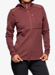 Bluza z kapturem damska Fjallraven Keb Fleece Hoodie. Fioletowe bluzy Fjällräven, s, bez wzorów, z elastanu, bez ramiączek, z kapturem. Za 939.39 zł.
