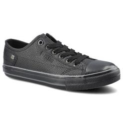 Czarne Trampki Big Star Damskie Wygodne Buty. Czarne trampki BIG STAR, z aplikacjami, z gumy, retro, bez zapięcia. Za 89.00 zł.