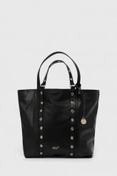 Red Valentino torebka skórzana kolor czarny. Czarne shopper bag Red Valentino, bez wzorów, na ramię, bez dodatków. Za 2,959.90 zł.