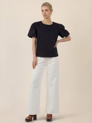 APART Dżinsy - Relaxed fit - w kolorze kremowym rozmiar: 38. Brązowe jeansy Apart, z aplikacjami, ze skóry, klasyczne, z podwyższonym stanem. Za 209.95 zł.