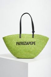 Torebka damska shopper PATRIZIA PEPE. Shopper bag Patrizia Pepe, bez wzorów, bez dodatków. W wyprzedaży za 1,084.73 zł.