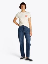 TOMMY JEANS Dżinsy - Regular fit - w kolorze granatowym rozmiar: W26/L32. Niebieskie jeansy Tommy Jeans, l, z aplikacjami, z jeansu, klasyczne, z podwyższonym stanem. Za 254.74 zł.
