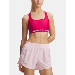 Biustonosz sportowy UA Crossback Mid Bra 1361034-681 S. Czerwone biustonosze sportowe Under Armour, bez wzorów, na fitness i siłownię. Za 121.99 zł.