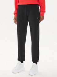 Guess Spodnie dresowe V4YB08 KCAY2 Czarny Regular Fit. Czarne spodnie dresowe Guess, z aplikacjami, z dresówki. Za 379.99 zł.