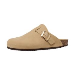 Sandały damskie Geox Brionia. Brązowe sandały Geox, bez wzorów, z materiału, eleganckie, bez obcasa, bez zapięcia. Za 336.00 zł.