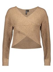 Pieces Sweter w kolorze karmelowym rozmiar: L. Brązowe swetry Pieces, l, bez wzorów, bez ramiączek. Za 70.41 zł.