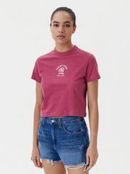Tommy Jeans T-Shirt Varsity DW0DW20317 Różowy Regular Fit. Czerwone t-shirty Tommy Jeans, s, bez wzorów, z bawełny, bez kołnierzyka, bez ramiączek. Za 109.99 zł.