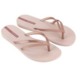 Japonki Ipanema Bossa 82067 AQ495 różowe. Czerwone japonki bez wzorów, z materiału. Za 120.21 zł.