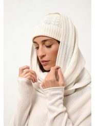 Just Cashmere Kaszmirowy szal-koło "Hutton" w kolorze kremowym - 65 x 50 cm rozmiar: onesize. Brązowe szaliki i kominy Just Cashmere, bez wzorów, z kaszmiru. Za 304.99 zł.