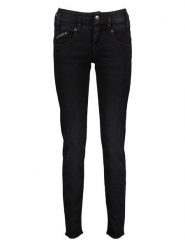 Herrlicher Dżinsy - Skinny fit - w kolorze czarnym rozmiar: W25/L30. Czarne jeansy Herrlicher, l, z aplikacjami, ze skóry. Za 105.38 zł.