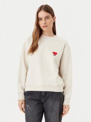 JDY Bluza Boogie 15320335 Beżowy Loose Fit. Brązowe bluzy JDY, s, bez wzorów, z bawełny, bez kaptura. Za 69.99 zł.