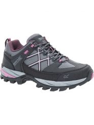 Damskie buty trekkingowe Regatta Samaris III. Szare buty trekkingowe Regatta, bez wzorów, z gumy, bez zapięcia, trekkingowe. Za 328.50 zł.