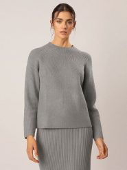 APART Sweter w kolorze szarym rozmiar: 40/42. Szare swetry Apart, bez wzorów, z kaszmiru, bez ramiączek. Za 192.79 zł.