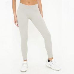 Legginsy treningowe BURNER dla kobiet. Szare legginsy LEGEA, bez wzorów, z elastanu, długie. Za 100.00 zł.