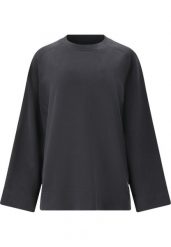 Bluza damska SOS Ramiu. Czarne bluzy SOS, l, bez wzorów, z bawełny, biznesowe, bez ramiączek, bez kaptura. Za 338.00 zł.