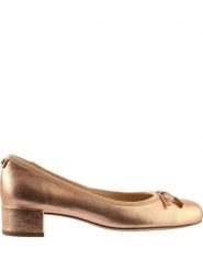 Högl Skórzane czółenka w kolorze złotym rozmiar: 38,5. Żółte czółenka Högl, bez wzorów, klasyczne, bez obcasa, bez zapięcia. Za 332.24 zł.