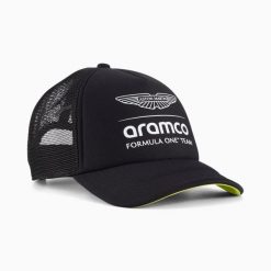 Czapka z daszkiem unisex Puma AMF1 czarna 02694101. Czarne czapki z daszkiem Puma, z aplikacjami, sportowe. Za 119.13 zł.
