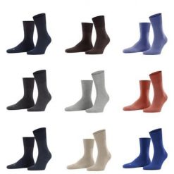 Skarpety sportowe Falke. Niebieskie skarpetki Falke, bez wzorów, z materiału. Za 257.99 zł.