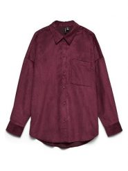 Vero Moda Koszula sztruksowa w kolorze bordowym rozmiar: S. Czerwone koszule Vero Moda, s, bez wzorów, ze sztruksu, bez kołnierzyka, bez ramiączek. Za 94.95 zł.