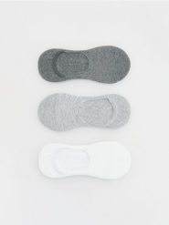 Skarpetki balerinki 3 pack - jasnoszary. Szare skarpetki Reserved, bez wzorów. Za 39.99 zł.