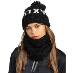 Czapka z mankietem dla Kobiety TONIC Czarny. Czarne czapki zimowe Roxy, bez wzorów, z materiału. Za 199.00 zł.