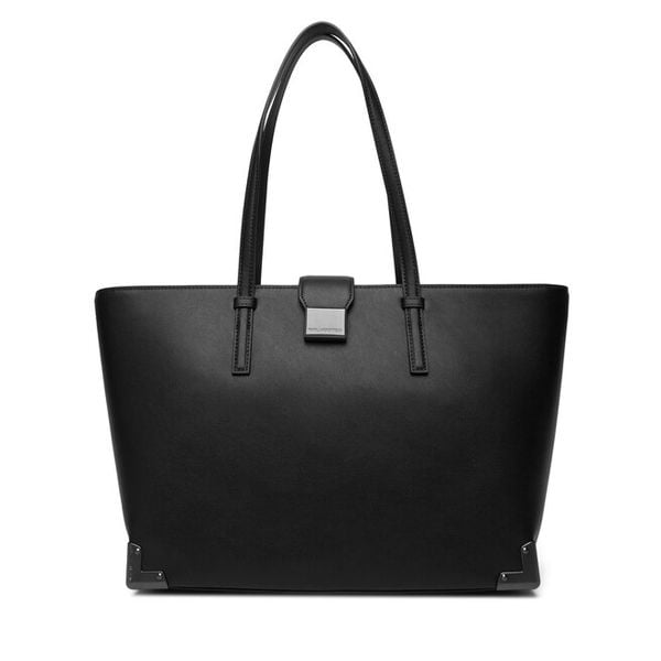 Torebka KARL LAGERFELD. Czarne shopper bag KARL LAGERFELD, bez wzorów, bez dodatków. Za 1,499.00 zł.