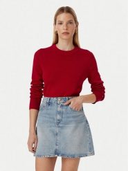 Tommy Hilfiger Sweter Full WW0WW52298 Czerwony Regular Fit. Czerwone swetry Tommy Hilfiger, xl, bez wzorów, z bawełny, bez ramiączek. Za 529.99 zł.