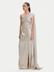 Marciano Guess Sukienka wieczorowa 5YGK01 7246A Beżowy Regular Fit. Brązowe sukienki Marciano Guess, z aplikacjami, z syntetyku, wizytowe, bez kołnierzyka, bez ramiączek. Za 912.00 zł.