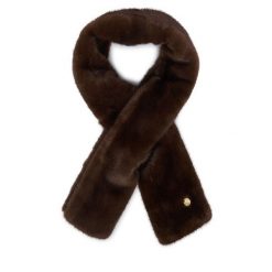 Szalik Guess. Brązowe szaliki i kominy Guess, z aplikacjami. Za 234.99 zł.