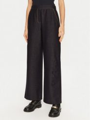 Max Mara Leisure Spodnie materiałowe Foggia 2426786108 Granatowy Wide Leg. Niebieskie spodnie materiałowe Max Mara Leisure, bez wzorów, z bawełny. Za 539.99 zł.