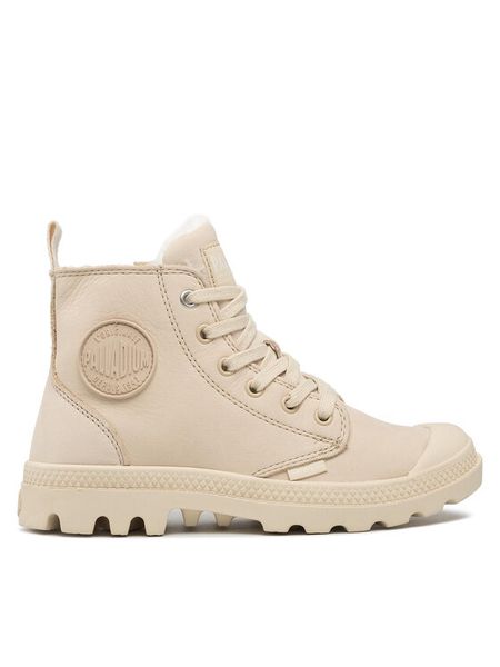 Palladium Trapery Pampa Hi Zip Wl 95982-217-M Beżowy. Brązowe traperki Palladium, bez wzorów, z nubiku, bez obcasa, bez zapięcia. Za 429.99 zł.
