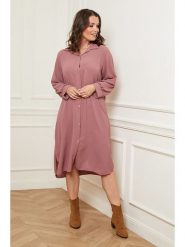 Curvy Lady Sukienka w kolorze jasnoróżowym rozmiar: 48/50. Różowe sukienki Curvy Lady, bez wzorów, klasyczne, bez kołnierzyka, bez ramiączek, midi. Za 66.31 zł.