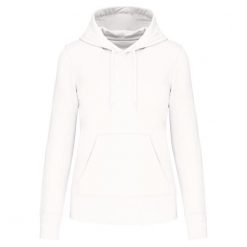 Damska ekologiczna bluza z kapturem Kariban. Białe bluzy z kapturem KARIBAN, xl, bez wzorów, z bawełny, z kapturem. Za 232.50 zł.