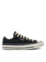 Converse Trampki Chuck Taylor All Star Crafted Stitching Ox A07546C Czarny. Czarne trampki Converse, bez wzorów, z materiału, retro, bez zapięcia. Za 239.99 zł.
