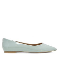 Baleriny Nine West. Niebieskie baleriny Nine West, bez wzorów, bez obcasa, bez zapięcia. Za 119.99 zł.