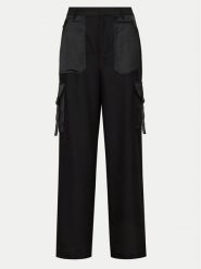 DKNY Spodnie materiałowe P3JKNV51 Czarny Straight Leg. Czarne spodnie materiałowe DKNY, bez wzorów, z materiału. Za 419.99 zł.