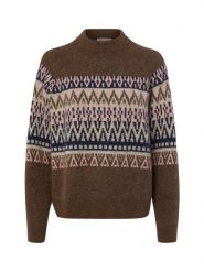 Marie Lund sweter z dzianiny zawierający wełnę i alpakę Kobiety brązowy, S. Brązowe swetry Marie Lund, s, bez wzorów, z dzianiny, bez ramiączek. Za 349.95 zł.