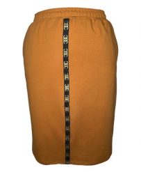 Pomarańczowa dresowa spódnica Bea na gumce OSTATNIE SZTUKI PLUS SIZE XXL. Brązowe spódnice Moda Size Plus Iwanek, l, z aplikacjami, z bawełny, eleganckie, midi. W wyprzedaży za 49.90 zł.