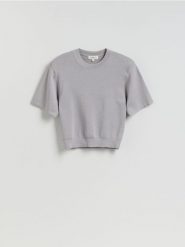 Sweter z wiskozą - jasnoszary. Szare swetry Reserved, l, bez wzorów, z dzianiny, bez ramiączek. Za 139.99 zł.