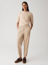 OPUS Spodnie "Myha" w kolorze beżowym rozmiar: 36. Brązowe spodnie materiałowe Opus, bez wzorów, z materiału, z podwyższonym stanem. Za 165.99 zł.