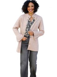 Heine Kardigan w kolorze beżowym rozmiar: 40. Brązowe swetry Heine, bez wzorów, z wełny, bez ramiączek. Za 96.14 zł.