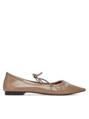 DeeZee Półbuty AC240607-2 Beżowy. Brązowe półbuty wsuwane DeeZee, bez wzorów, z materiału, bez obcasa, na płaskiej podeszwie. Za 83.99 zł.