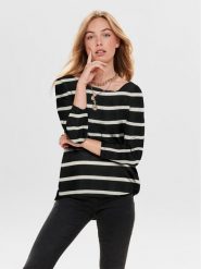 ONLY Bluzka 15144286 Czarny Loose Fit. Czarne bluzki ONLY, s, bez wzorów, z syntetyku, bez kołnierzyka, bez ramiączek. Za 59.99 zł.