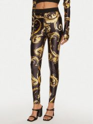 Versace Jeans Couture Legginsy 77HAC101 JS360 Czarny Slim Fit. Czarne legginsy Versace Jeans Couture, bez wzorów, z jeansu. Za 399.99 zł.