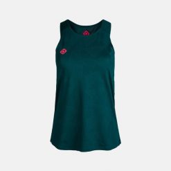 Techniczny top GENOVA, oddychający i szybkoschnący. Zielone topy IZAS, l, bez wzorów, casualowe, bez kołnierzyka, bez ramiączek. Za 160.83 zł.