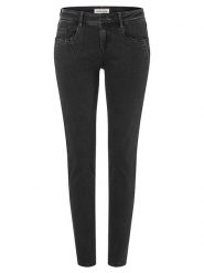 Timezone Dżinsy "Dashni" - Slim fit - w kolorze czarnym rozmiar: W32/L32. Czarne jeansy Timezone, l, z aplikacjami, klasyczne. Za 97.05 zł.