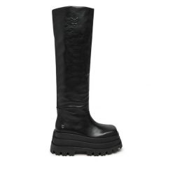 Kozaki Naked Wolfe. Czarne kozaki Naked Wolfe, bez wzorów, bez obcasa, na koturnie, bez zapięcia. Za 2,179.00 zł.