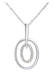 Revoni Złoty naszyjnik z diamentami - dł. 46 cm rozmiar: onesize. Szare naszyjniki Revoni, z materiału, z diamentem, złote. Za 717.99 zł.