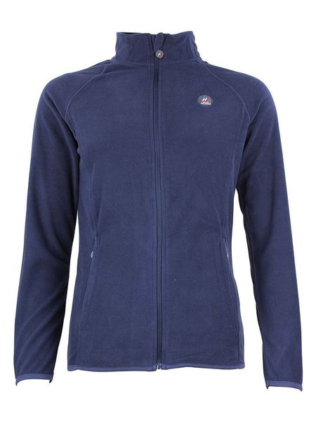 Peak Mountain Kurtka polarowa "Afonor" w kolorze granatowym rozmiar: S. Niebieskie kurtki Peak Mountain, s, z aplikacjami, z materiału, bez kaptura. Za 109.26 zł.