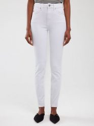 BIG STAR Dżinsy - Slim fit - w kolorze białym rozmiar: W26/L32. Białe jeansy BIG STAR, l, z aplikacjami, klasyczne, z podwyższonym stanem. Za 114.99 zł.